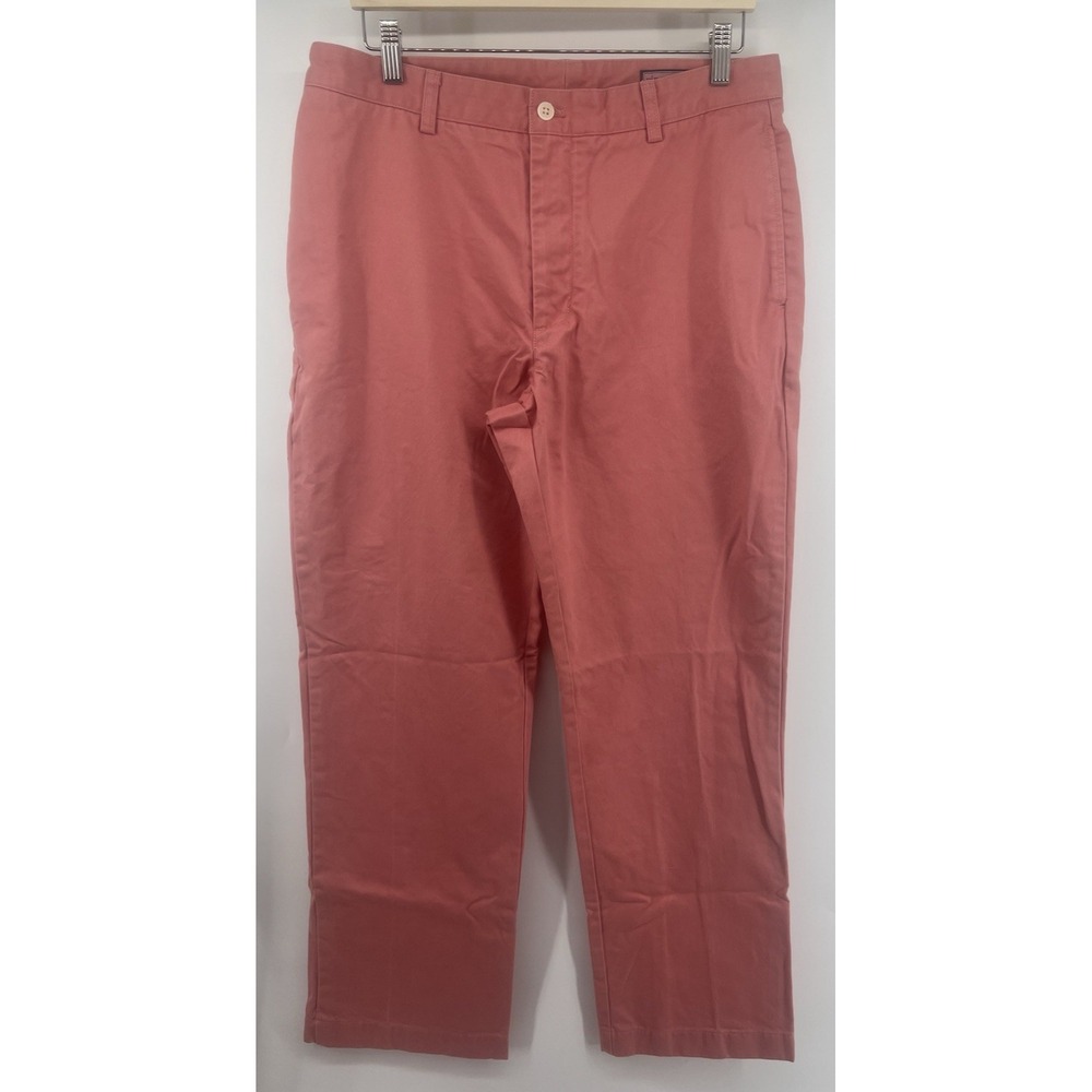 Vineyard Vines Club Pants 35/31 Light Red Pink Chinos *Light Even Fading*